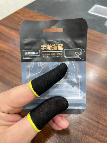 GENDA PUBG Mobile Phone Finger Sleeves for Gaming | Anti-Sweat Breathable Finger Sleeve Gloves for Gaming | Thumb Sleeves Mobile Gaming | Gamer Gloves | Pack of 10 (Yellow)
