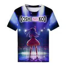 Oshi No Ko T-Shirts Anime Manga 3D Print Streetwear Men Women Casual Fashion Oversized T Shirt Harajuku Kids Tees Tops Clothing
