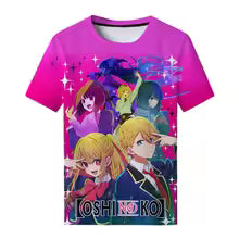 Oshi No Ko T-Shirts Anime Manga 3D Print Streetwear Men Women Casual Fashion Oversized T Shirt Harajuku Kids Tees Tops Clothing
